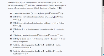 Answered In Exercises 43 48 V is a nonzero bartleby