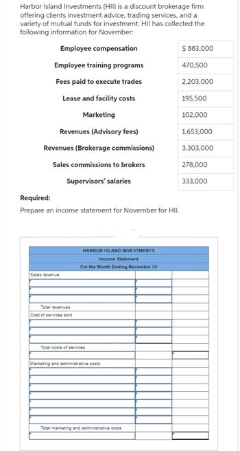 Answered: Harbor Island Investments (HII) Is A… | Bartleby