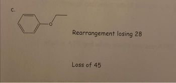 C.
Rearrangement losing 28
Loss of 45