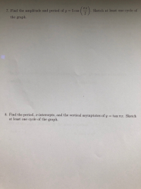 Find the amplitude and period
