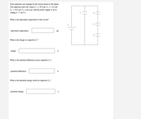 Answered: Four Capacitors Are Arranged In The… | Bartleby