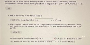 Answered: A Charged Particle Moves Through A… | Bartleby