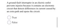 Answered: A Ground-fault Interrupter In An… | Bartleby