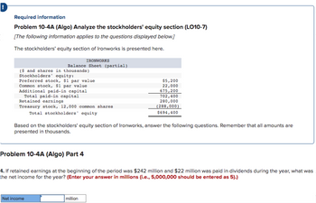 Answered: The Stockholders' Equity Section Of… | Bartleby