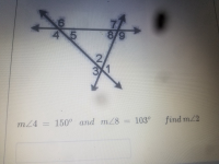 m24
150° and m28 = 103°
find m/2
||
