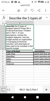 Answered: A Jescribe The 5 Types Of Budgets… | Bartleby