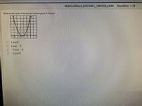 MathCollRead_EOC2021 1200700 L520 Question: 1-36
What are the roots of the function whose graph is shown?
-10
4 and 6
O 4 and
-4 and -6
O-4 and 6
0 0 o
