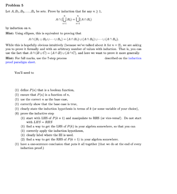 Answered: Problem 5 Let A, B₁, B2,..., Bn Be… | Bartleby