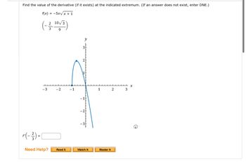 Answered: Find the value of the derivative (if it… | bartleby