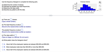 Answered: Use The Frequency Histogram To Complete… | Bartleby