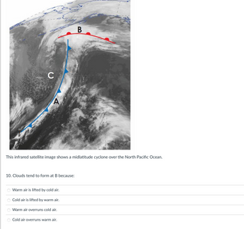 Answered: C A Ooo This Infrared Satellite Image… | Bartleby