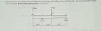 1. Draw the shear and bending-moment diagrams for the beam and loading shown and determine the maximum normal stress
due to bending. Relevant Beam Properties: S 23.7 in".
12 kips
7 kips
D
A'
10 ft
12 ft
21 ft
duidth h knouing that for grade cof timber used a.
