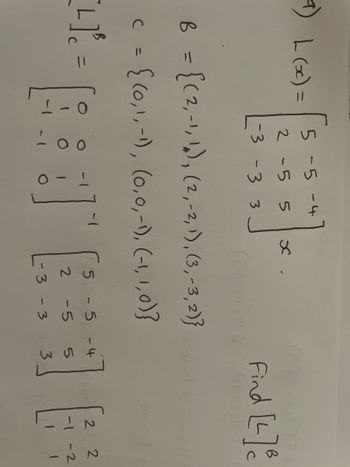 Answered: A) 4) L(x) = √5 -5 -4 2 -5 5 -3-33 X. B… | Bartleby