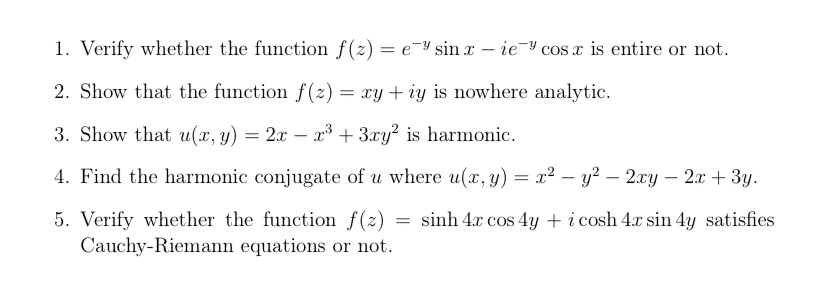 Answered 1 Verify Whether The Function F Z Bartleby