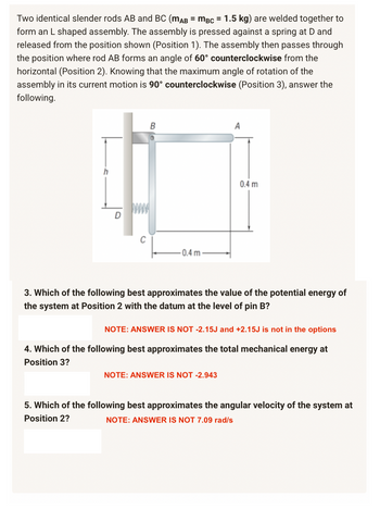 Answered: Two Identical Slender Rods AB And BC… | Bartleby