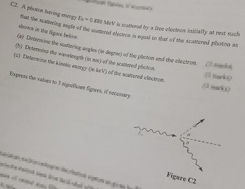 Answered: C2. A Photon Having Energy Eo= 0.880… | Bartleby