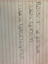 and glx)= 3x+18
-whatis (g-f)(-3)
%3D
- what is
or
