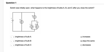 Answered: Switch Was Initially Open. What Happens… | Bartleby