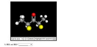 ball & stick
+ labels Highlight H11 and H13
b) Hll and H13:
