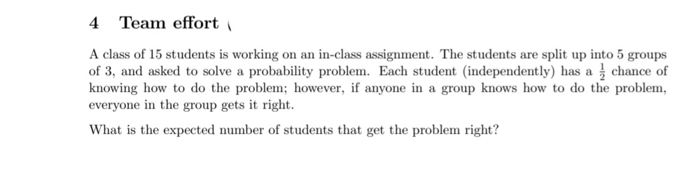 Answered: A Class Of 15 Students Is Working On An… | Bartleby