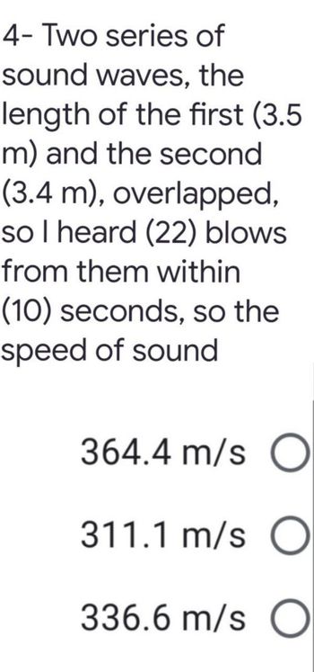 Answered 4 Two Series Of Sound Waves The Length Of The First 3 5 M