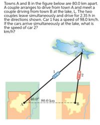 Answered: Towns A And B In The Figure Below Are… | Bartleby