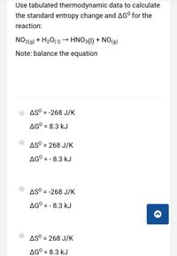 Answered Use tabulated thermodynamic data to bartleby