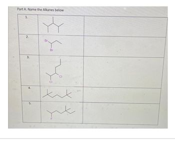 Answered: Part A. Name The Alkanes Below 1. 2. 3.… | Bartleby