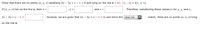 Show that there are no points (x, y, z) satisfying 2x
Зу + z - 6
= 0 and lying on the line v =
(8, -8, -4) + t(1, 1, 1).
If (x, y, z) lies on the line v, then x =
and z =
- Therefore, substituting these values in for x, y, and z,
2х — Зу + Z - 6 %3
However, we are given that 2x – 3y + z - 6 = 0, and since this does not
match, there are no points (x, y, z) lying
on the line v.
