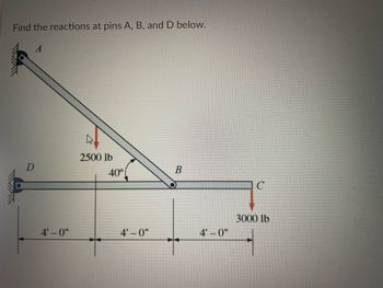 Answered: Find The Reactions At Pins A, B, And D… | Bartleby