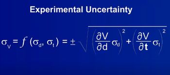 Experimental Uncertainty
σ₁ = f (0,0₁) = ±
d'
av
ad
2
av
at
+
Od
Ot
2