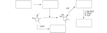 H₂ Pd
Ph
HO
HCI
1. Mg. Et₂0
2 CHO
3. H₂O*