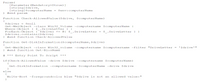 Param(
[Parameter (Mandatory=$true)]
[string]$drive,
[string] $computerName
#end param
$env:computerName
Function Check-AllowedValue ($drive,
{
$drives
Get-WmiObject -class Win32_Volume -computername
Where-Object { $ _ . DriveLetter } I
ForEach-–Object { $drives += @{ $ .DriveLetter
$drives.contains ($drive)
}
$computerName)
= $null
$computerName |
$ . DriveLetter } }
#end function Check-AllowedValue
Function Get-DiskInformation($computerName,$drive)
{
Get-WmiObject -class Win32_volume -computername
}
$computername -filter "DriveLetter
'$drive'"
#end
function Get-BiosName
***
Entry Point To Script
***
if(Check-AllowedValue -drive $drive -computername $computerName)
{
Get-DiskInformation -computername $computerName -drive $drive
}
else
{
Write-Host -foregroundcolor blue "$drive is not
an allowed value:"
}
