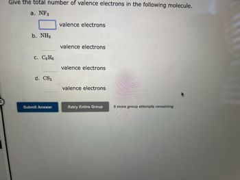 Answered Give the total number of valence bartleby