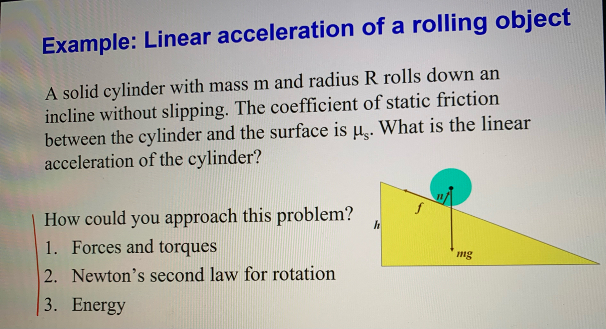 linear acceleration