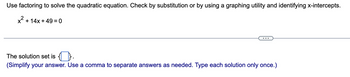 Answered: Use Factoring To Solve The Quadratic… | Bartleby