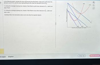 Answered: In the following graph, indicate the area representing the ...