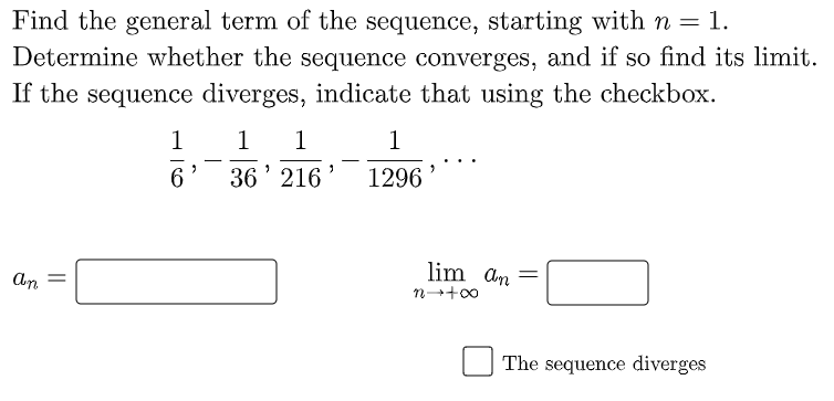 Solved Determine the limit of the sequence. an=e4n/(5n+9)