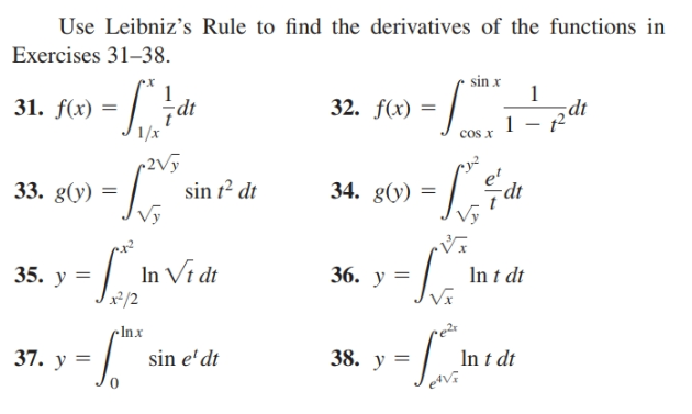 Answered: Use Leibniz's Rule To Find The… | Bartleby