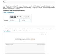 Part B
As a scuba diver descends under water, the pressure increases. At a total air pressure of 2.59 atm and a temperature of
25.0 °C, what is the solubility of N3 in a diver's blood? [Use the value of the Henry's law constant k calculated in Part A,
6.26 x 10-4 mol/(L·atm).JAssume that the composition of the air in the tank is the same as on land and that all of the
dissolved nitrogen remains in the blood.
Express your answer with the appropriate units.
• View Available Hint(s)
HẢ
?
solubility =
Value
Units
Part C
Tha following solutions are propared by dissolving the requisite amount of solute in water to obtain the desirad concentrations. Rank the solutions according to their respactive osmatic
pressures in decreasing order assuming the complete dissociation of ionic compounds.
Rank from highest to lowest osmotic pressure. To rank items as equivalent, overlap them.
• View Available Hint(s)
Reset
Help
1M C, HO, 1M MGCL 2 M CH,OH 1 M NaCI
Highest osmotic pressure
Lowest osmotic pressure
