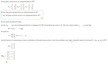 Answered Do the given vectors form an orthogonal bartleby