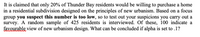 It is claimed that only 20% of Thunder Bay residents would be willing to purchase a home
in a residential subdivision designed on the principles of new urbanism. Based on a focus
group you suspect this number is too low, so to test out your suspicions you carry out a
survey. A random sample of 425 residents is interviewed. Of these, 100 indicate a
favourable view of new urbanism design. What can be concluded if alpha is set to .1?
