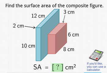 Answered: Find The Surface Area Of The Composite… | Bartleby