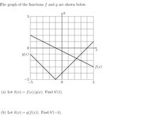 Answered: (a) Let h(x) = f(x)/g(x). Find h'(1).… | bartleby