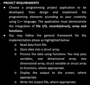 Answered: Choose A Programming Project… | Bartleby