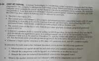 b. What is the market interest rate on Coleman's debt and its component cost of debt?
