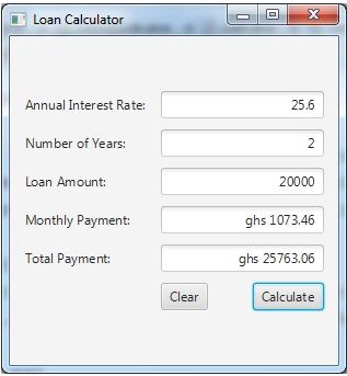 Answered: mplement the loan calculator discussed… | bartleby