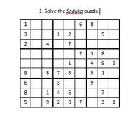 Answered: 1. Solve the Soduko puzzle. 1 6 8 12 5… | bartleby