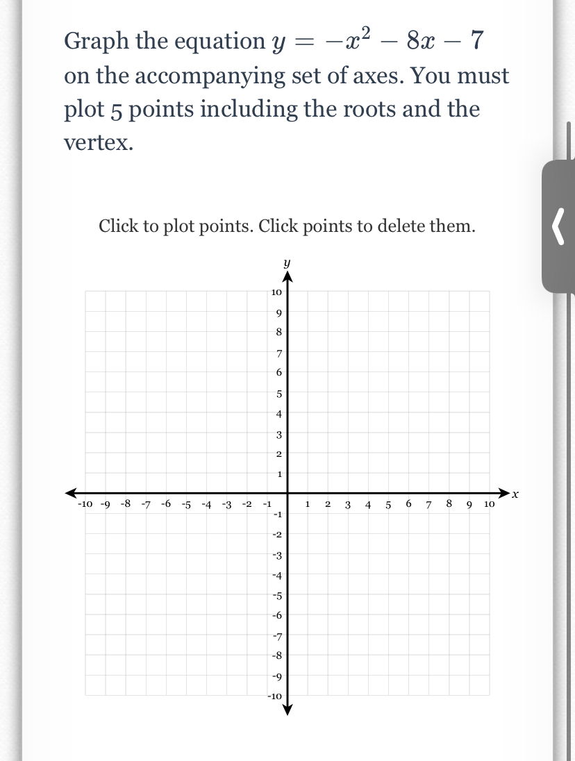 Answered X2 8x 7 Graph The Equation Y On Bartleby