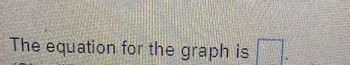 The equation for the graph is